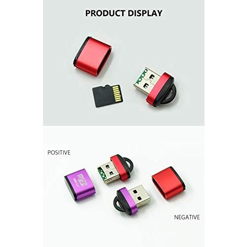 Cotchear Mini USB 2.0 カードリーダー Micro SDカードアダプター TF/Microsdカードリーダー 高速カードリーダー プラスチック蓋キーリング付き (ブ｜storebambi｜05