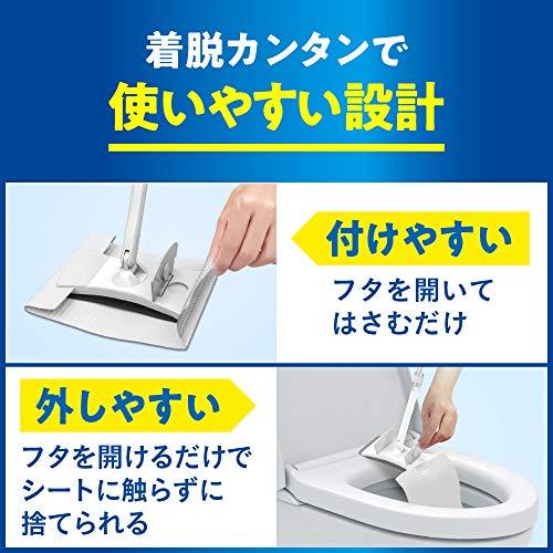 クイックルミニワイパー(トイレクイックルニオイ予防シトラスミントの香り1枚入りが同梱)ひざをつかずにラクラクきれい!｜storebambi｜07