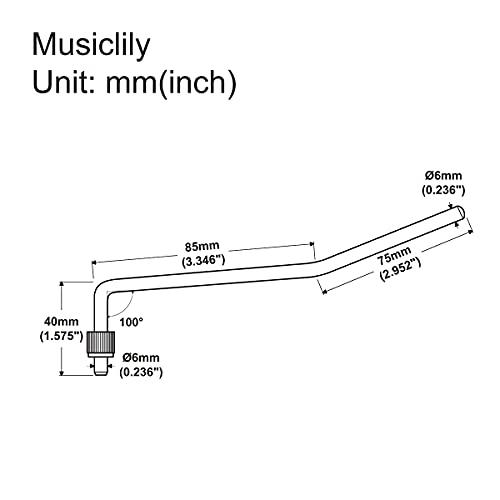 Musiclily Pro 6mmスチール製トレモロアーム 差込式 Floyd Roseフロイドローズ エレキギター用、クローム｜storebambi｜02