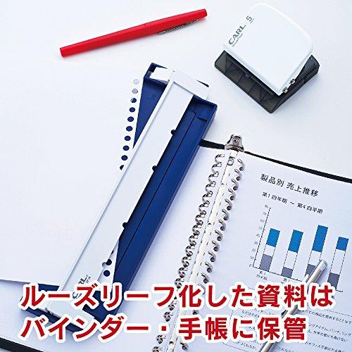 カール事務器(CARL) ルーズリーフパンチ ゲージパンチ A5対応 20穴 5枚 ブルー 日本メーカー GP-20-B｜storebambi｜04