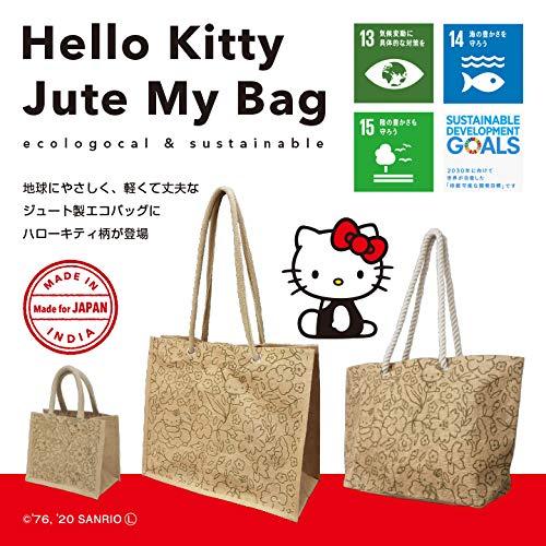 [サウスキー] Hello Kitty ハロー キティ ジュート マイバッグ トート エコバッグ リトルフラワー (L)｜storebambi｜02