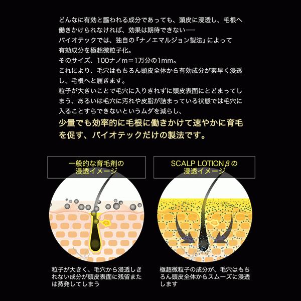 育毛サロン発 男性用薬用育毛剤 バイオテック プレミアム メディケイテッド スカルプローションβ 150ml×3本 医薬部外品 日本製　育毛 養毛 抜け毛 薄毛 頭皮 | ブランド登録なし | 09