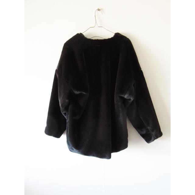 美品 MIDIUMISOLID / ミディウミソリッド ファーブルゾン F BLACK 
