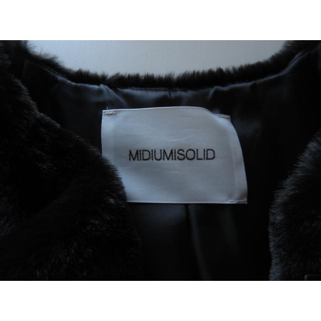 美品 MIDIUMISOLID / ミディウミソリッド ファーブルゾン F BLACK 