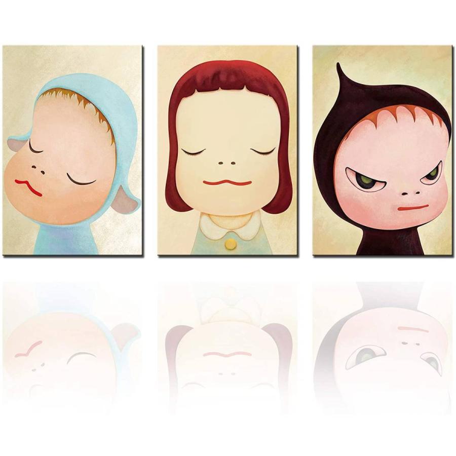 3枚セット 奈良美智 壁掛け キャンバス 新品 絵画 現代アート 絵 3枚セット 奈良美智 壁掛け キャンバス 新品 絵画 現代アート 絵