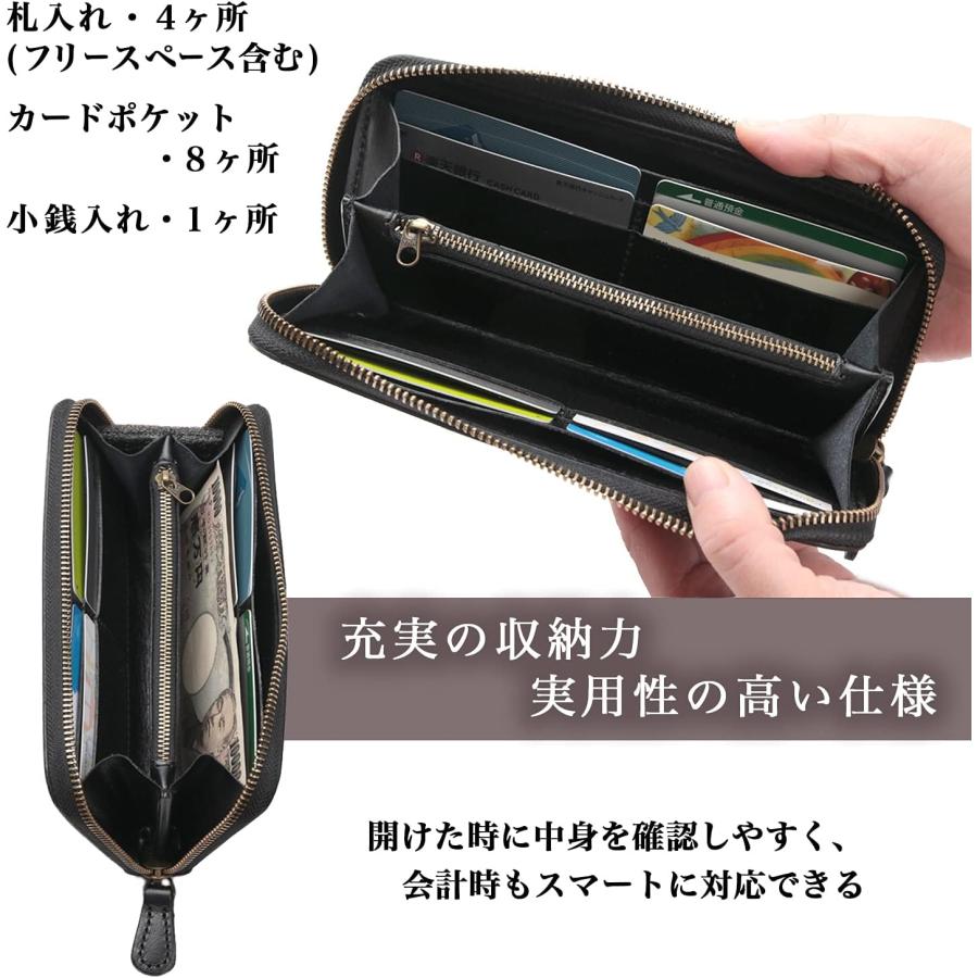 長財布 メンズ 本革 カリグラフィー ラウンドファスナー 高級感 イタリアンレザー レザー彫刻 レタリング ベルルッティ 好きにお勧め 緑 グリーン｜storecullinan｜02