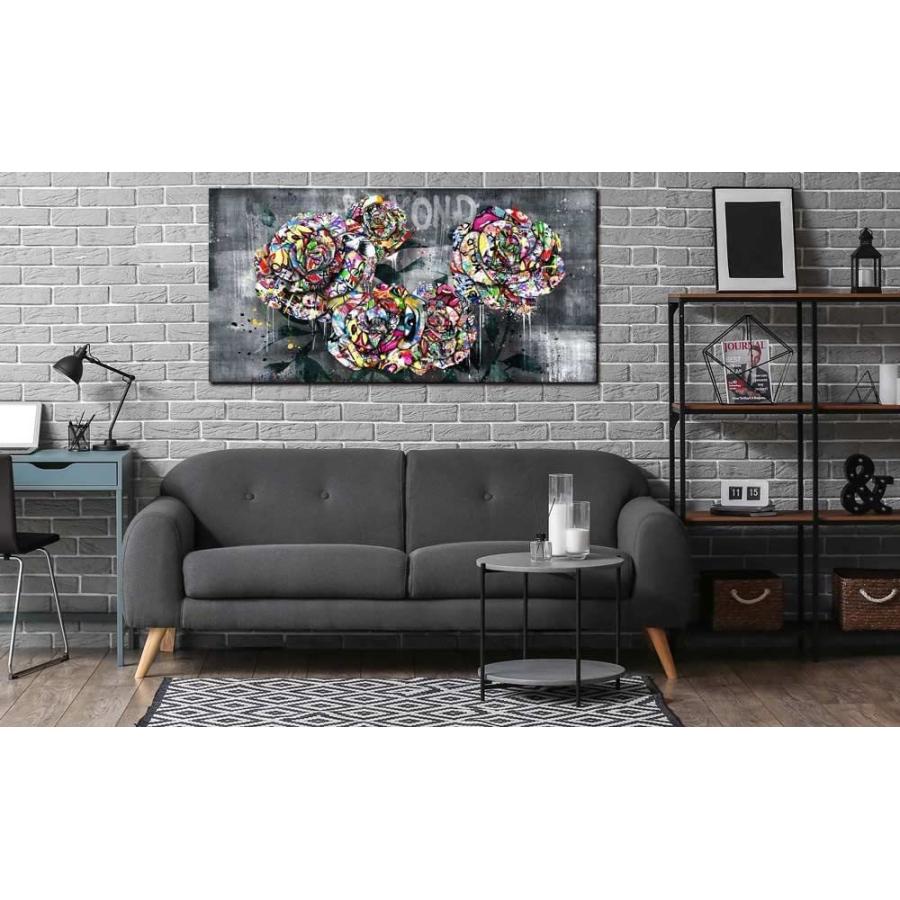 大きいサイズ 100x50cm 豪華 現代アート 薔薇 バラ 薔薇の花