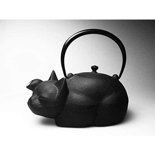 南部鉄瓶 南部鉄器 急須 クロネコ 猫 ネコ 日本製 岩手県 : Store