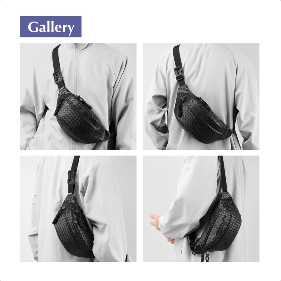 ボッデガヴェネタレザー編み込みボディバッグ ブラック ボッデガヴェネタレザー編み込みボディバッグ ブラック ボッデガ