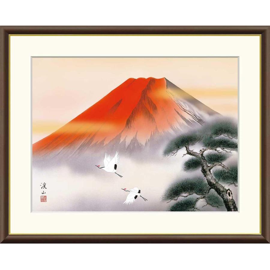 富士山 赤富士 開運 額付き インテリア 絵 アート 額入り 運気アップ