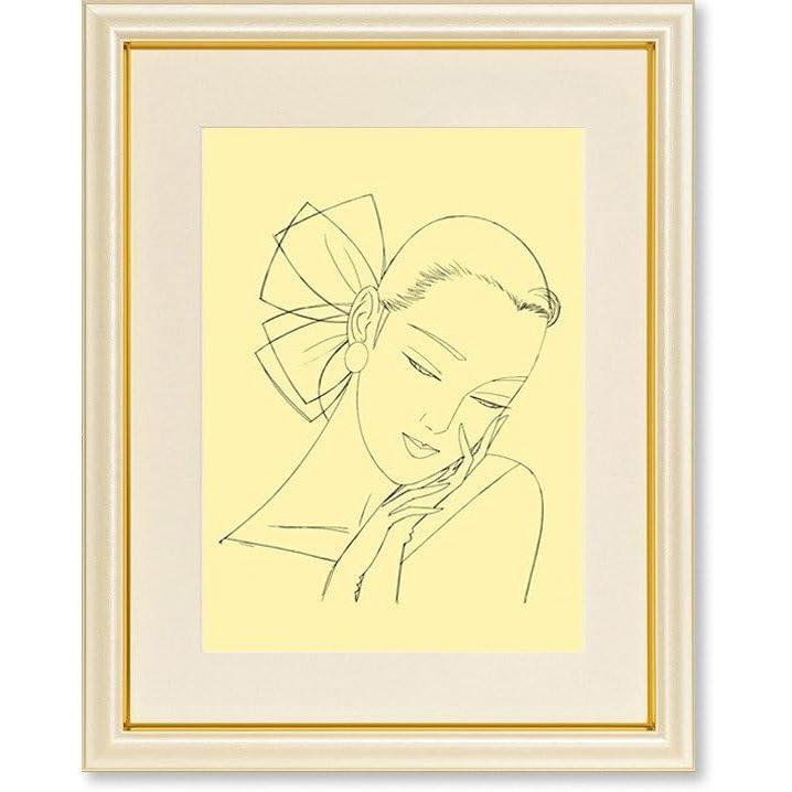 【希少品】鶴田一郎　マイファニーヴァレンタイン　　絵画　日本女性　額入り　年代物 希少品】鶴田一郎 マイファニーヴァレンタイン 絵画 日本女性 額入り