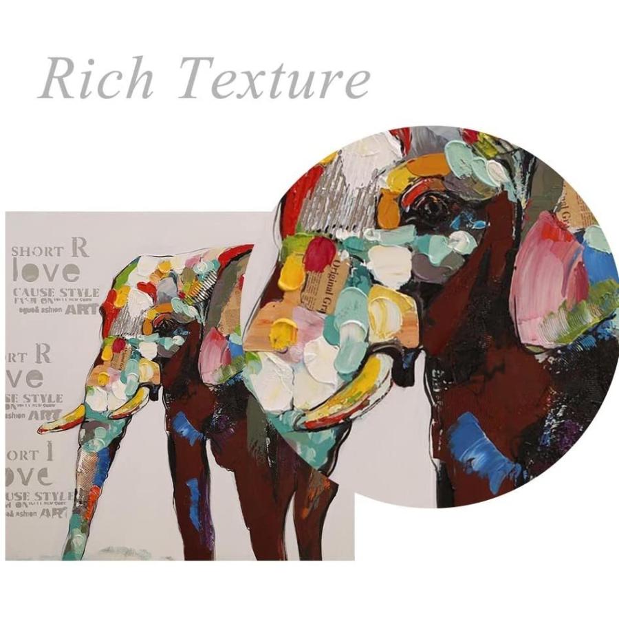 油絵手描き金箔縁起の良い象V2