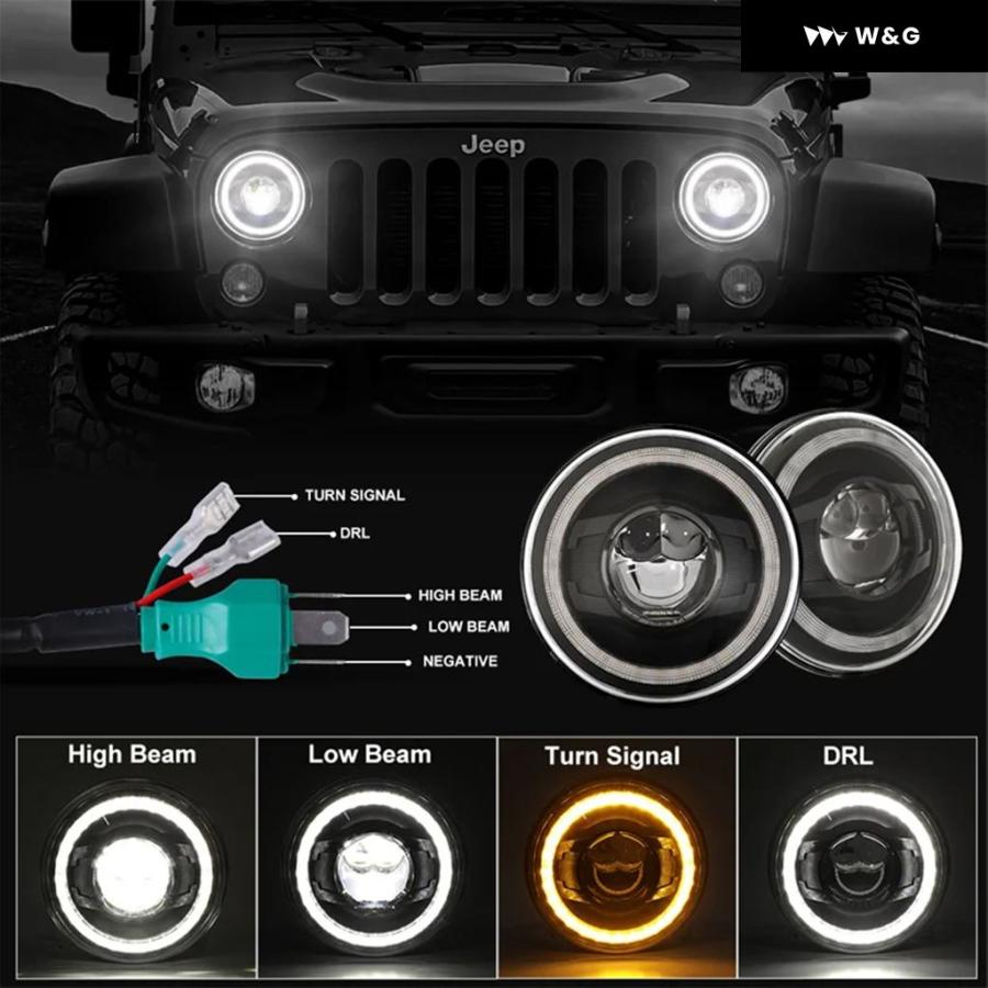 並行輸入品 車用LED 7インチLED ヘッドライト 日産 パトロール Y60