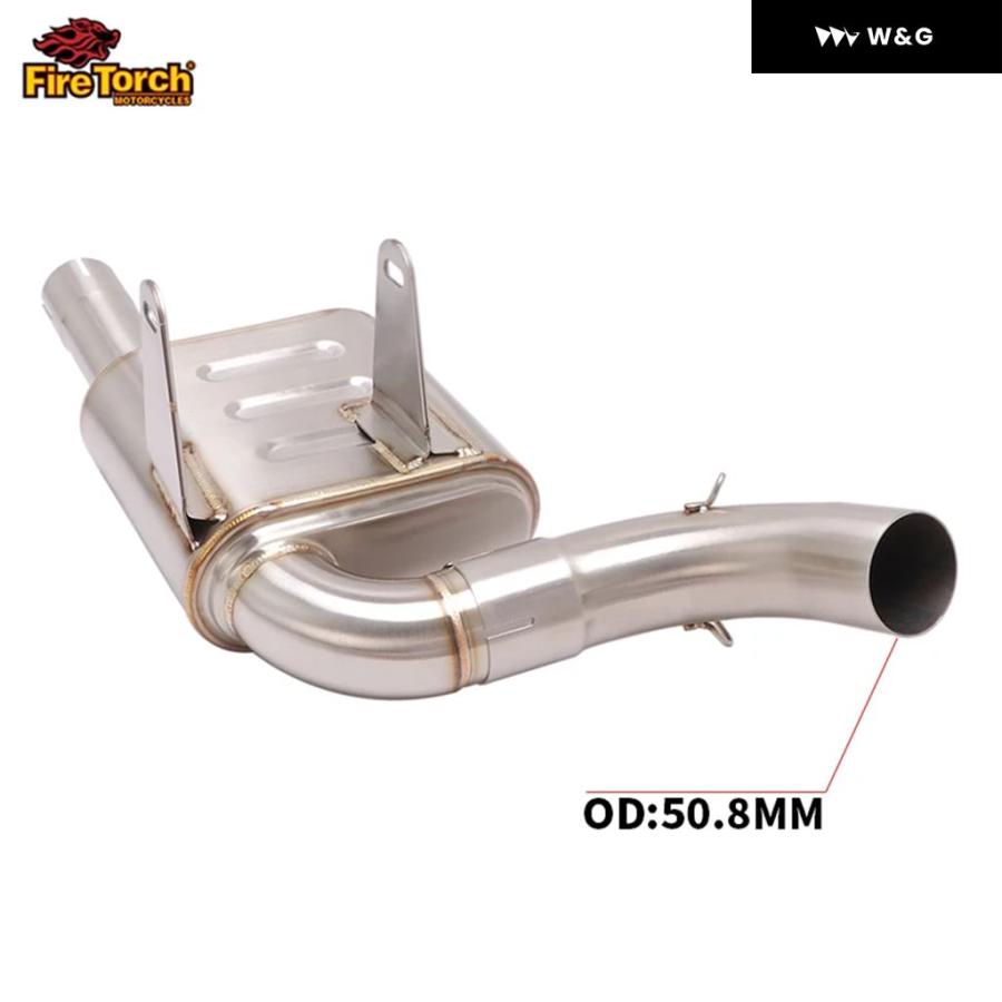 並行輸入品 オートバイ バイク マフラー エスケープ スリップオン CFMOTO NK400 NK650 カスタム リンク パイプ エリミネーター 強化接続モトマフラーの画像