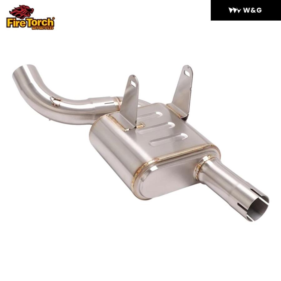 並行輸入品 オートバイ バイク マフラー エスケープ スリップオン CFMOTO NK400 NK650 カスタム リンク パイプ エリミネーター 強化接続モトマフラーの画像