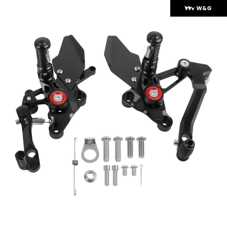 並行輸入品 スズキ ハヤブサ GSX1300R GSX X1300 R 2021-2024 フットペグ リアセット フットペグ ペダル フットレスト ヒールウィング アジャスター リアセ_2