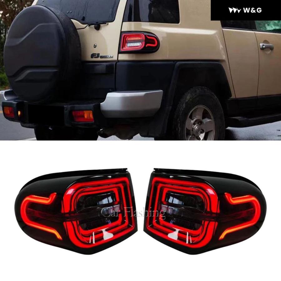 トヨタ FJクルーザー 専用LEDテールランプ スモークテール 並行輸入品 トヨタ FJ クルーザー テールライト 2007-2022年式用 2個