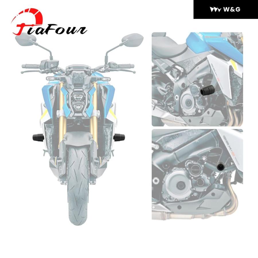並行輸入品  フレーム スライダー クラッシュ プロテクター YZFR1 YZFR25 YZFR15 YZFR125 MT09 Mの画像