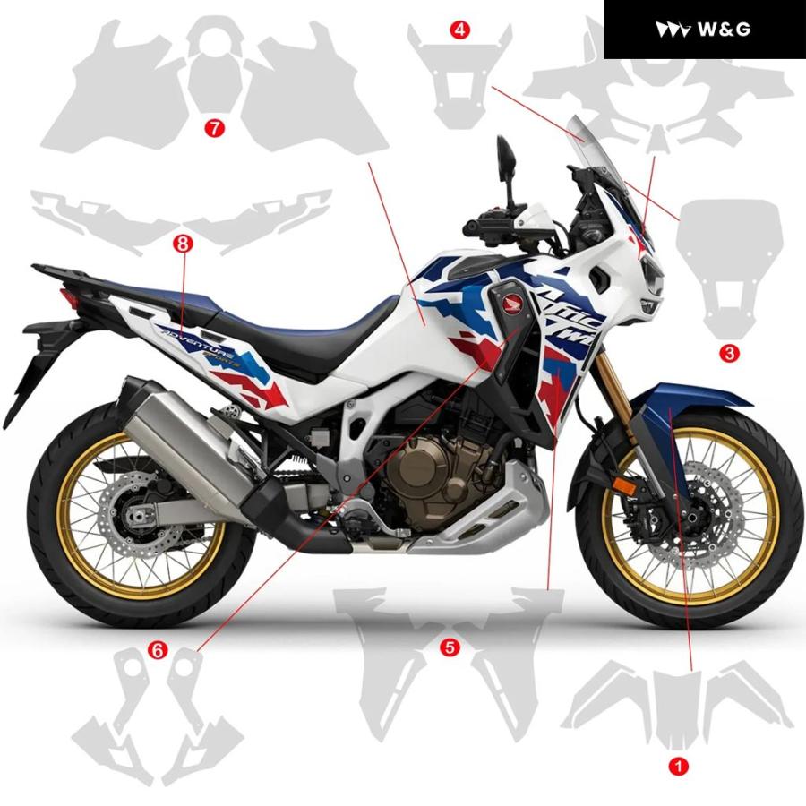 並行輸入品  2025 CRF1100L アドベンチャーアクセサリー オートバイ バイク インビジブルカーカバー CRF 1100の画像