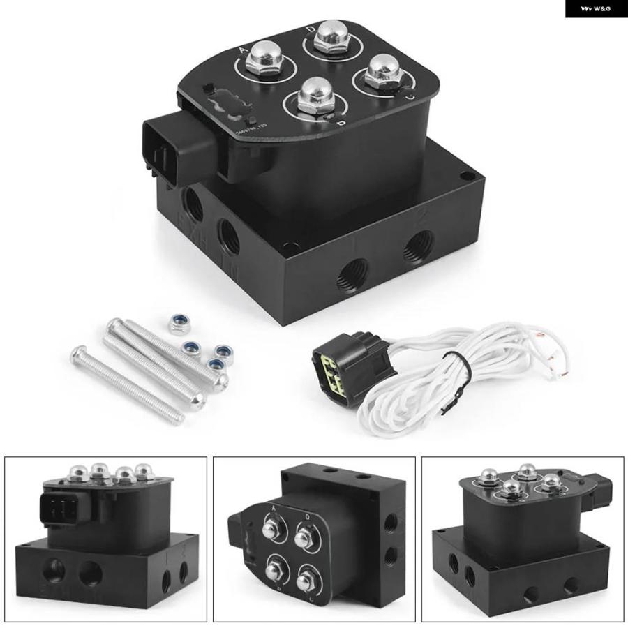 並行輸入品 0-200PSI 12Vエアライドサスペンション マニホールド バルブ エア圧 ショック アブソーバー 高速 制御 Fの画像