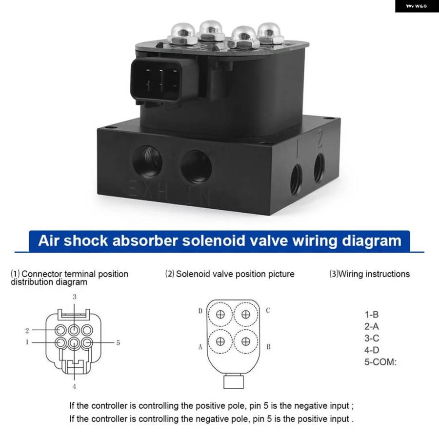 並行輸入品 0-200PSI 12Vエアライドサスペンション マニホールド バルブ エア圧 ショック アブソーバー 高速 制御 Fの画像