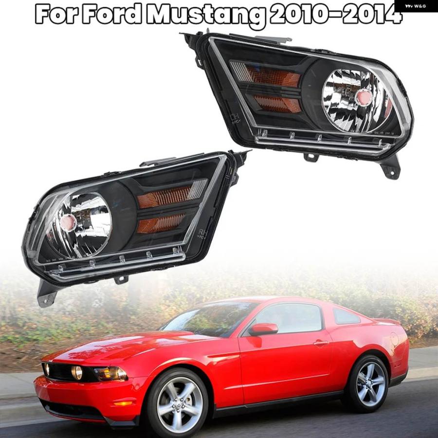 フォードマスタング 2010ハロゲンヘッドライト 並行輸入品 ヘッドライト アセンブリ フォード マスタング 2010-14