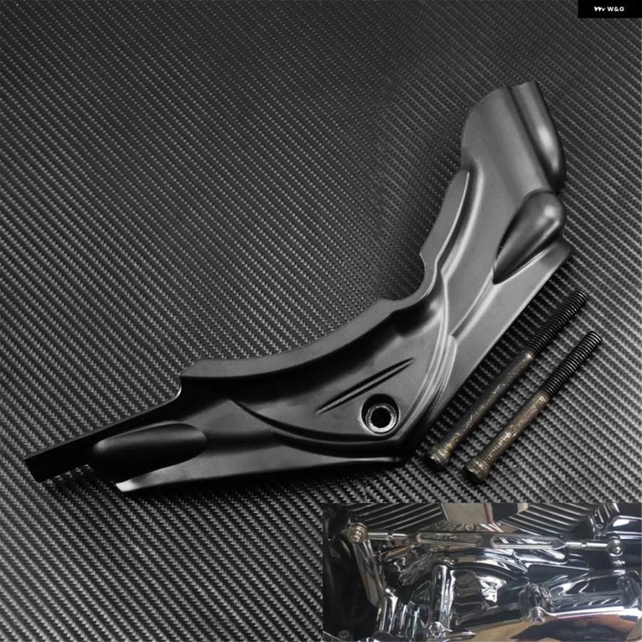 並行輸入品オートバイ リア シリンダー ベースカバー サイドカバー スターターカバー クローム/ブラック ハーレー ツーリング エレクトラ ロードグライ_9
