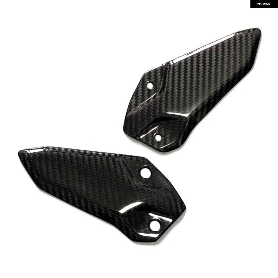 並行輸入品カーボン カワサキ ZX-4R ZX4RR ZX4R 2023-2025 ZX25R ZX-25R 2020-2024 バイク アクセサリー ヒールプレート ガード フットレストの画像