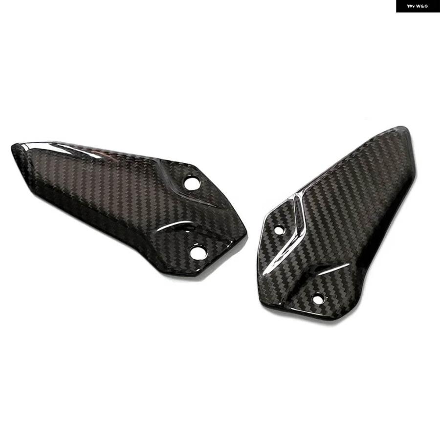 並行輸入品カーボン カワサキ ZX-4R ZX4RR ZX4R 2023-2025 ZX25R ZX-25R 2020-2024 バイク アクセサリー ヒールプレート ガード フットレストの画像