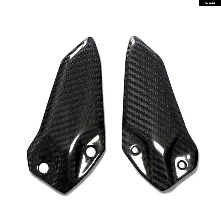 並行輸入品カーボン カワサキ ZX-4R ZX4RR ZX4R 2023-2025 ZX25R ZX-25R 2020-2024 バイク アクセサリー ヒールプレート ガード フットレストの画像