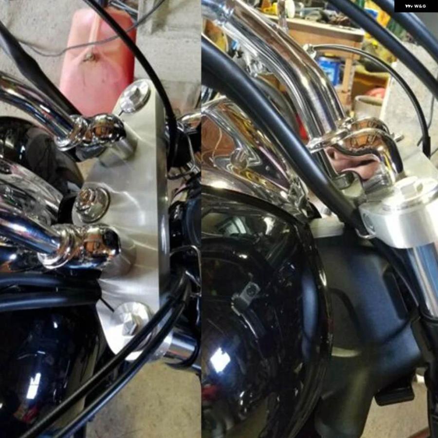 並行輸入品ホンダ VTX1300C 2004-2009 ハンドルバー ライザー プルバック 2インチ ロッド メッキ CNC アルミ VTX 1300C VTX1300 C オートバイの画像