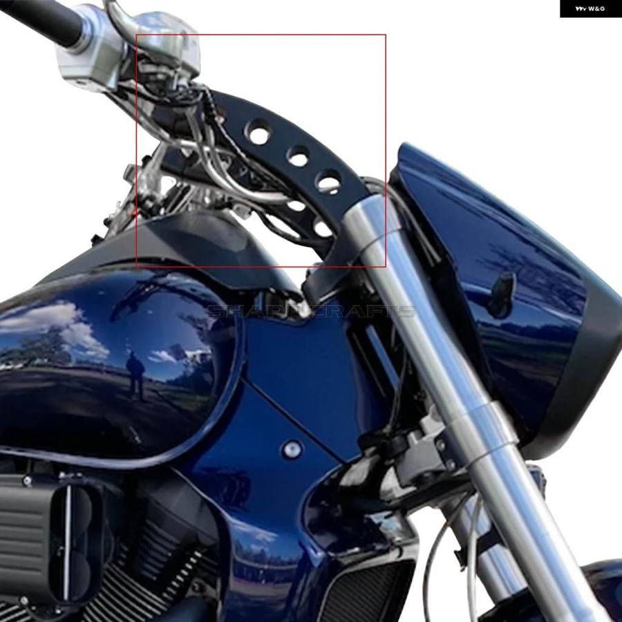 並行輸入品2X CNCアルミ オートバイ プルバック ハンドルバー ライザー マウント スズキ ブルバード M109R VZR1800 / イントルーダー M1800R 2006-2023_7