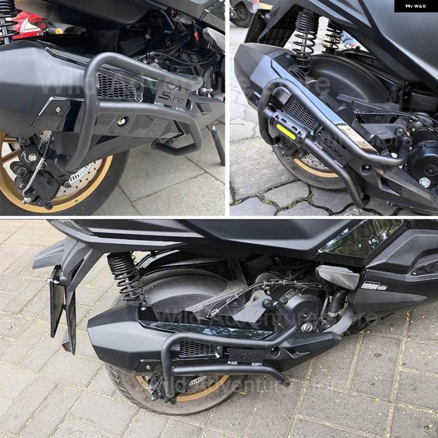 並行輸入品マフラーカバー ガード マフラー プロテクター KYMCO XCITING S350 S 350 2023 落下 バンパー バー クラッシュ バリア バンパーの画像