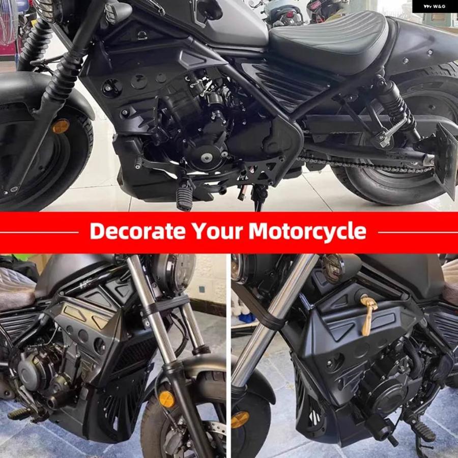 並行輸入品バイク マットブラック エンジン ガード アンダー フェアリング カバー ベリーパン パネル ホンダ レブル C500 CMX500 2017年以降_6