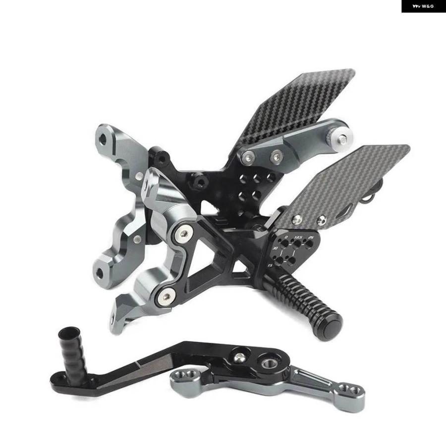 並行輸入品S1000RR カーボン フットレスト 調整可能 リアセット フットペグ レスト BMW S1000RR 2019-2023 リアセット ペダルレスト フットペグ_6