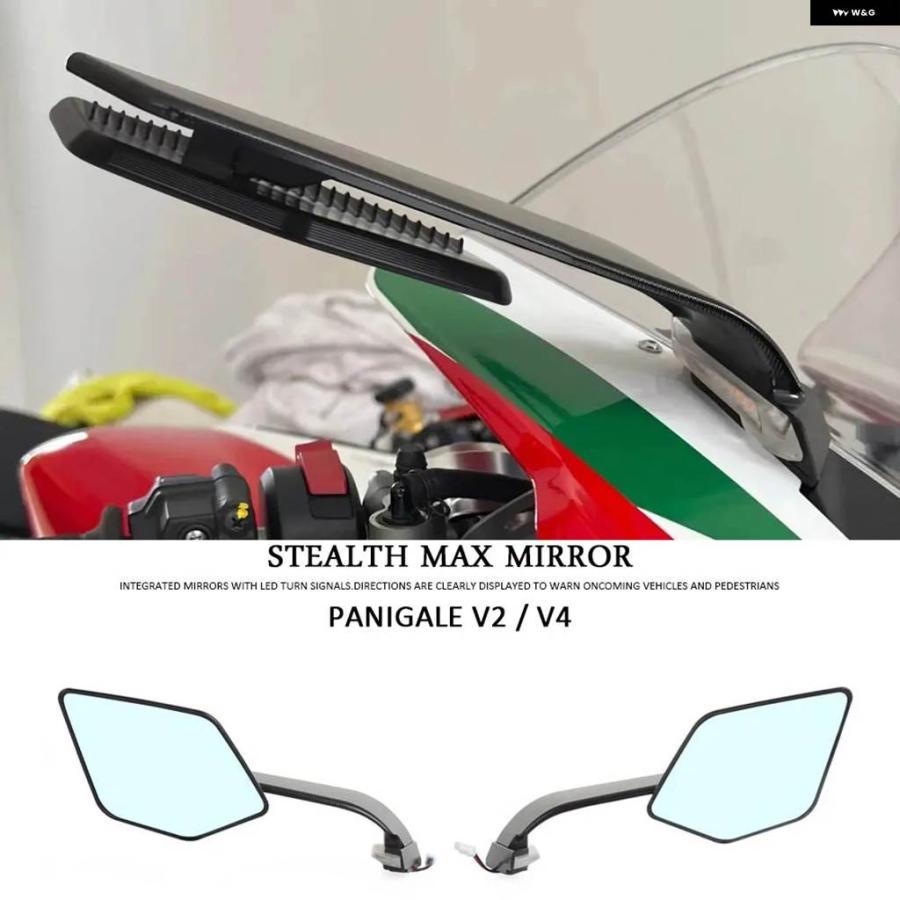 並行輸入品オートバイ バックミラー リアビュー サイドミラー LED