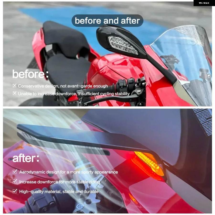 並行輸入品オートバイ バックミラー リアビュー サイドミラー LED