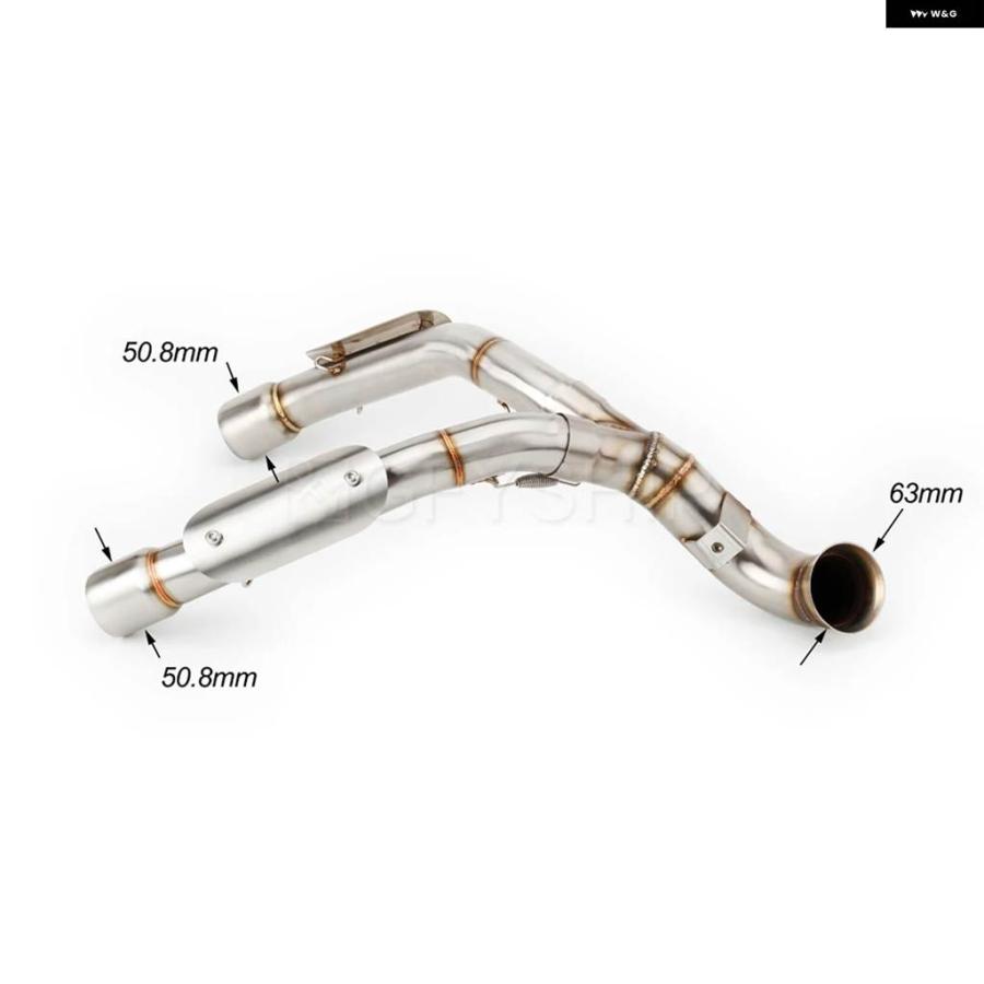 並行輸入品KTM DUKE 790 2018-2020 890 DUKE / R 2021 - 23 ESCAPE バイク エキゾースト ハイレベルリンク パイプ 1-2 システム 51MM スリップオンの画像