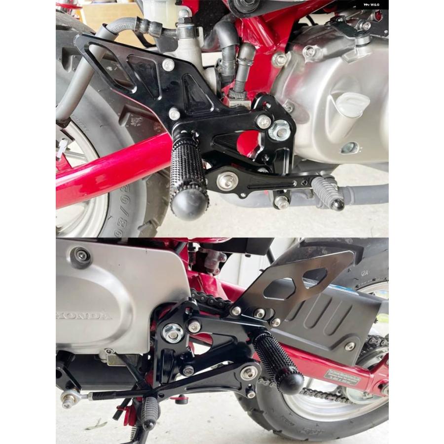 並行輸入品ホンダ モンキー バイク Z125 Z 125 2018 - 23 CNC アルミ リアセット フットレスト リアセット フットペグ ペダルの画像