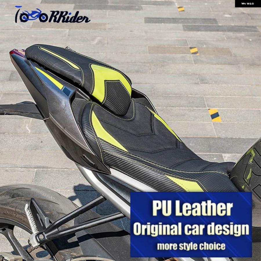 並行輸入品バイク フロントドライバー シート ピリオン パッド リアパッセンジャーシート クッション トライアンフ STREET TRIPLE 765/765S/765R 2023の画像