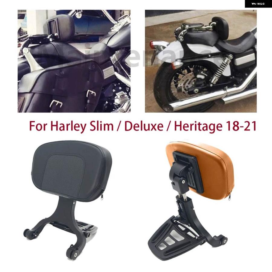 並行輸入品オートバイ ドライバー/パッセンジャーバックレスト ハーレー ソフテイル スリム FLSL デラックス FLDE FLHCS FLHC ヘリテージ 2018-2021の画像