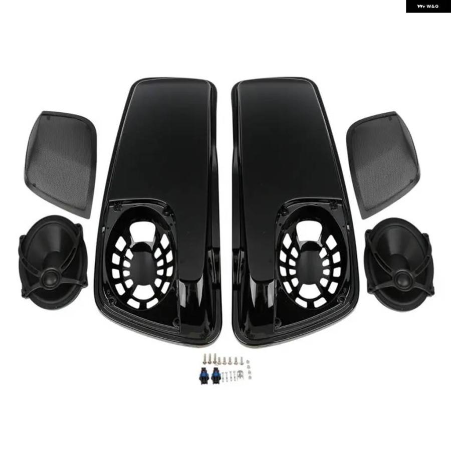 並行輸入品5インチ7インチ スピーカー 付き バイク サドルバッグ 蓋 ハーレー ツーリング ロードキング エレクトラ グライド ストリートグライド ウルト_6