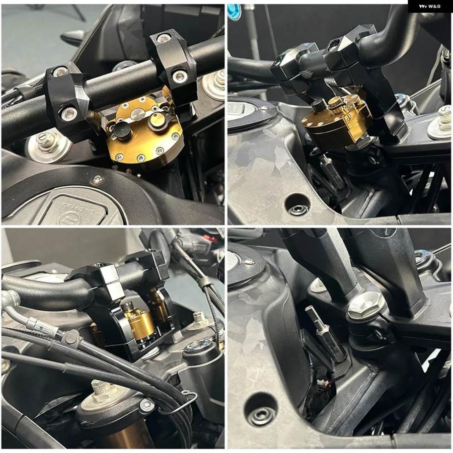 並行輸入品CFMOTO 450MT 800MTX ステアリング ダンパー オートバイ ステアリングスタビライザーバー ライザークランプ CF-MOTO IBEX 450 MT 800 MTX 800の画像