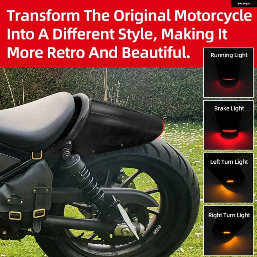 並行輸入品オートバイ LEDライト リアフェンダー マッドガード フェアリング カバー ホンダ レブル CMX300 CMX500 2017-2023の画像