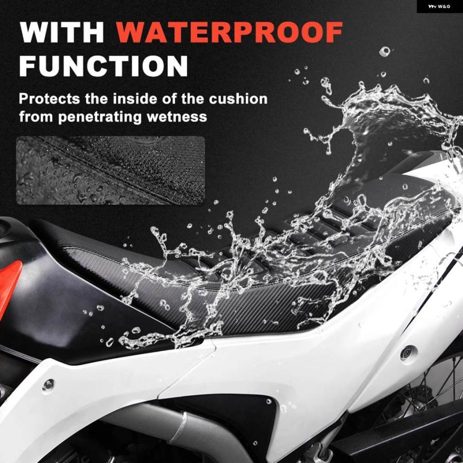 並行輸入品ホンダ CRF250L CRF250RL CRF250M 2013-2020 バイク 滑り止めシートカバー PVCレザー 防水 シート サドル クッション カバーの画像