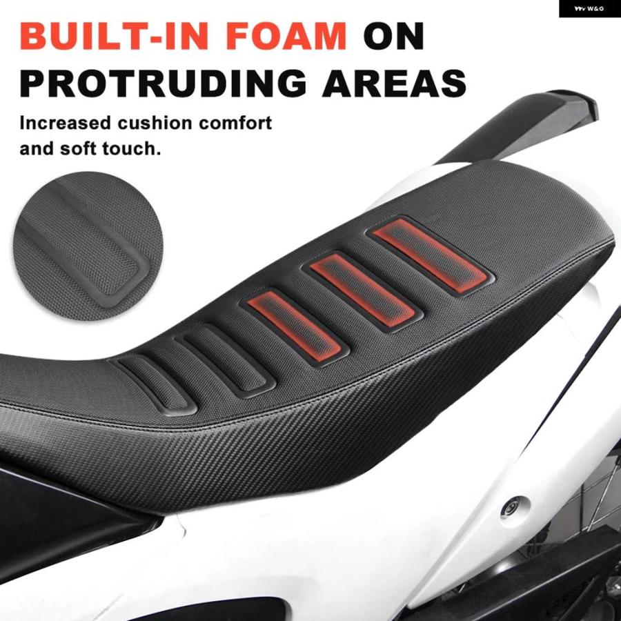 並行輸入品ホンダ CRF250L CRF250RL CRF250M 2013-2020 バイク 滑り止めシートカバー PVCレザー 防水 シート サドル クッション カバーの画像