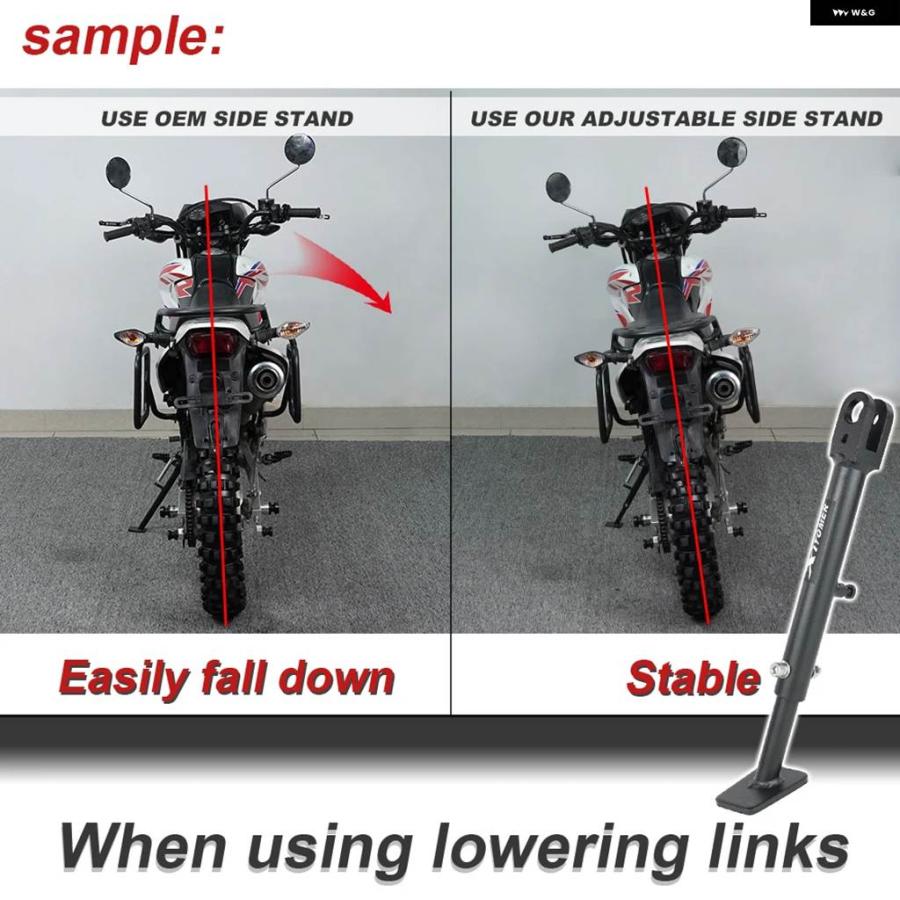 並行輸入品カワサキ KLX230 2020 - 23 オートバイ キック スタンド キックサイド スタンド フット サポート パーキング ブラケット_5
