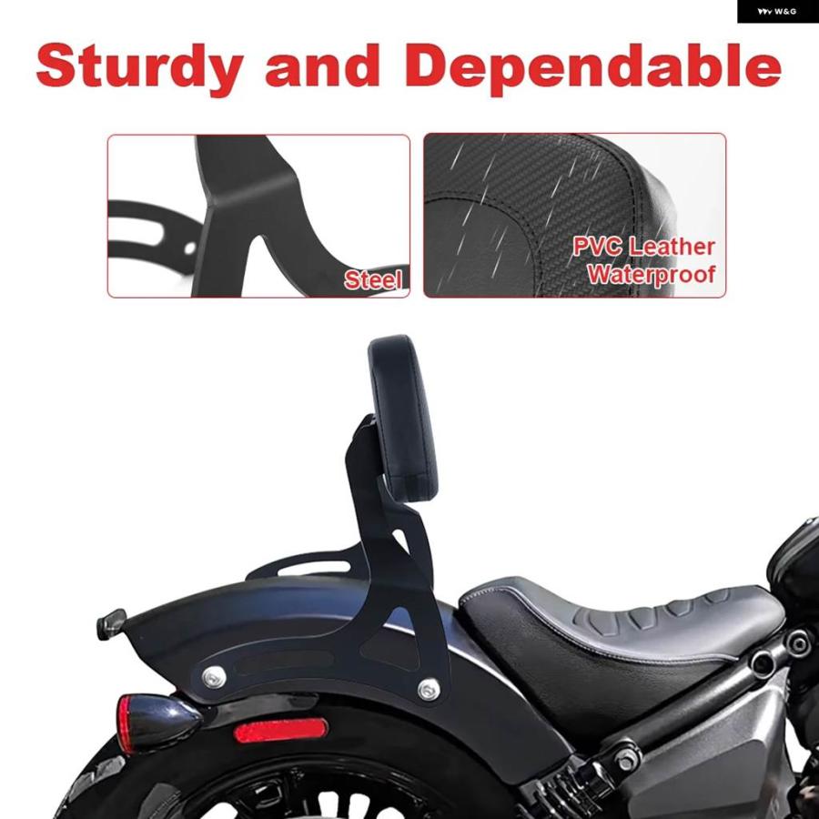 並行輸入品INDIAN SCOUT 2025 オートバイ ドライバーバックレスト サポート ライダー シーシーバー シートバックレストリアバック クッション パッド_2