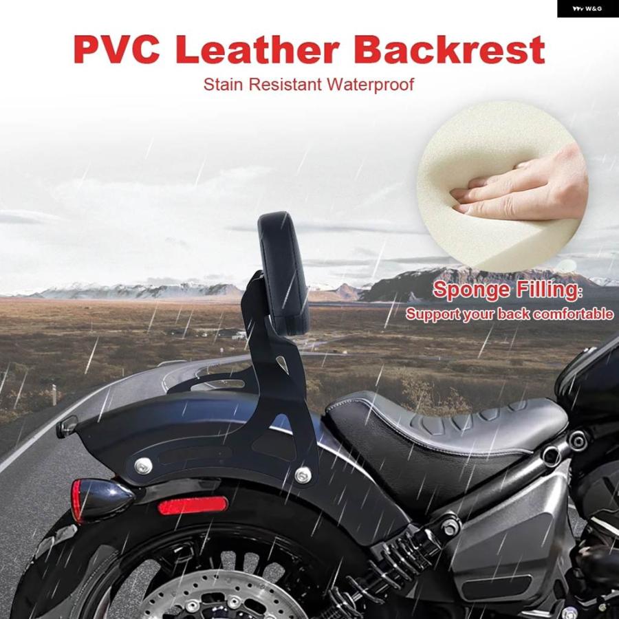 並行輸入品INDIAN SCOUT 2025 オートバイ ドライバーバックレスト サポート ライダー シーシーバー シートバックレストリアバック クッション パッド_3