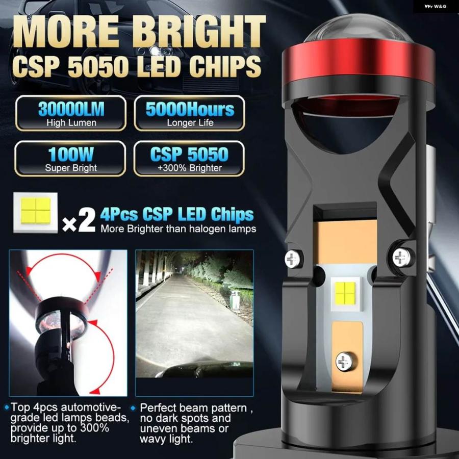 並行輸入品 2個ミニレンズ プロジェクターH7 H11 H4 LED 車 ヘッドライト 9005 HB3プロジェクターレンズ 12_3